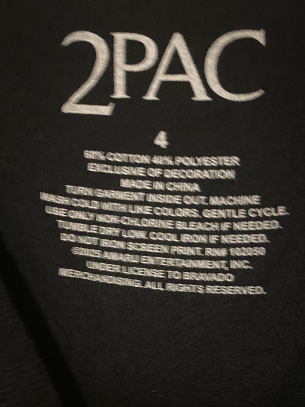 Torrid Black Rose Tupac Embroidered Tee - Size 4X - Worn Once! - Picture 6 of 6